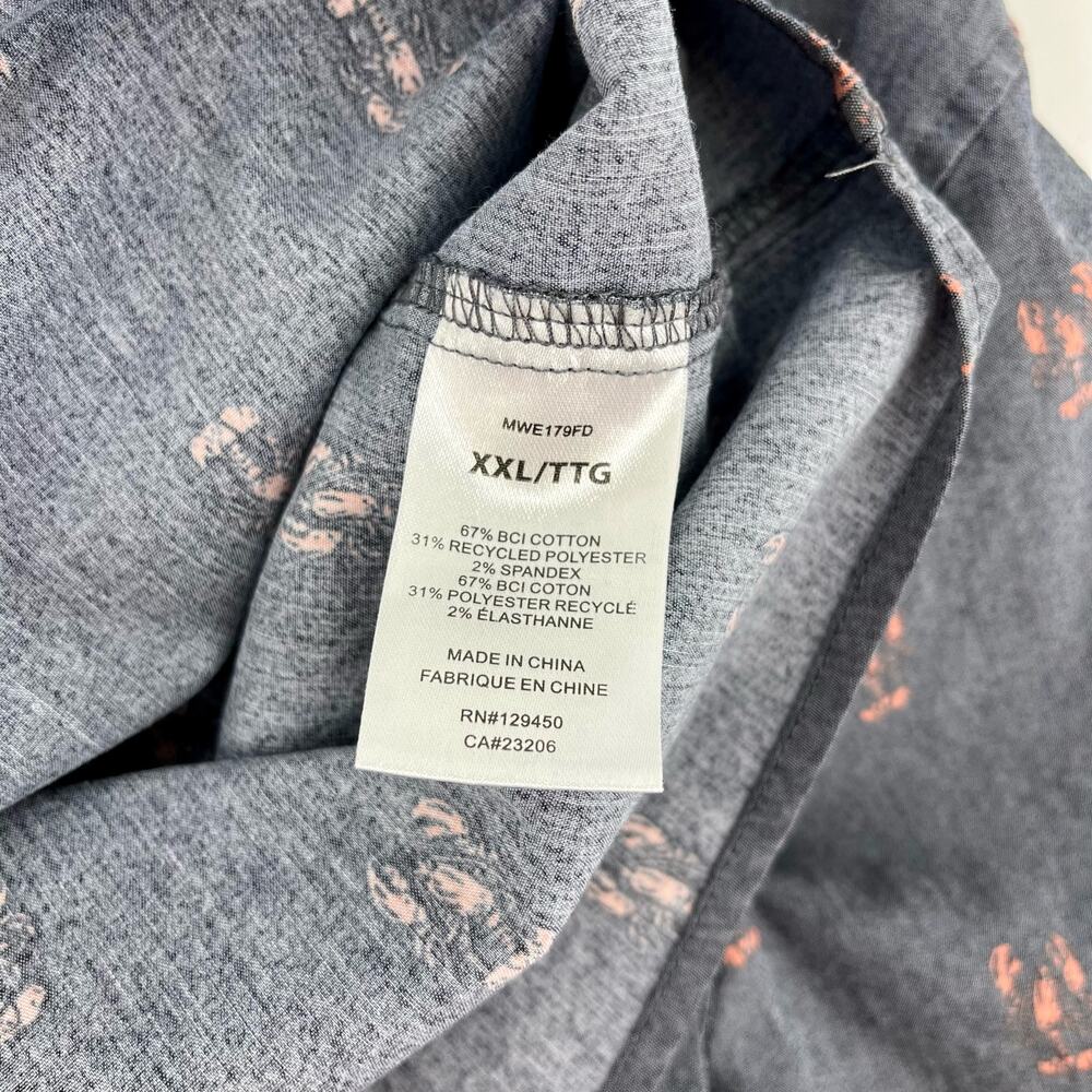 Ecothreads new gray mens' shirt with lobster motif (XXL) - Picture 4 of 5